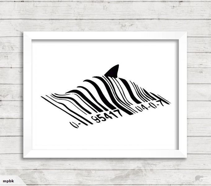 banksy shark barcode