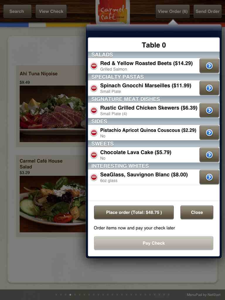 Carmel Cafe iPad POS